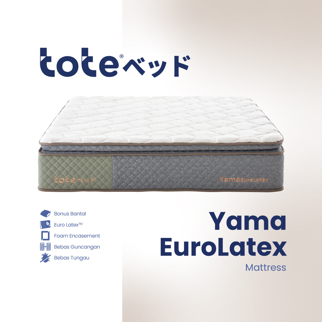 Tote Yama Euro Latex | Kasur Pocket Spring Bed Vacuum Dalam Box (Double Size)