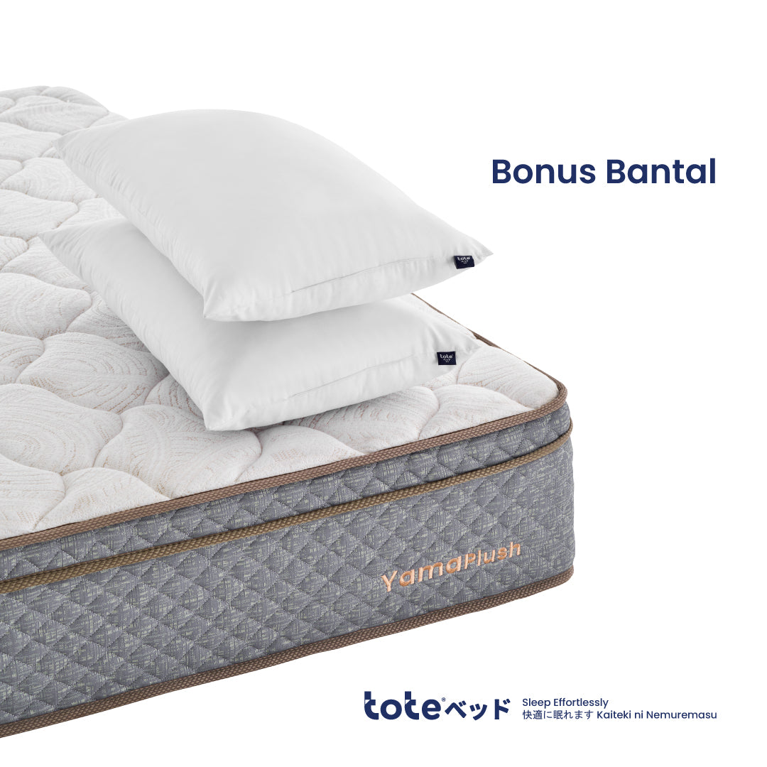 Tote Yama Plush | Kasur Pocket Spring Bed Vacuum Dalam Box (Double Size)