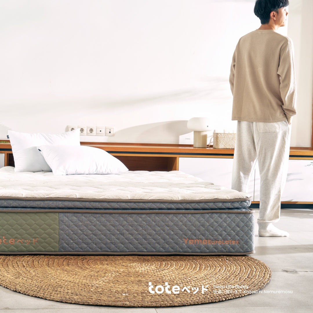 Tote Yama Euro Latex | Kasur Pocket Spring Bed Vacuum Dalam Box (Double Size)