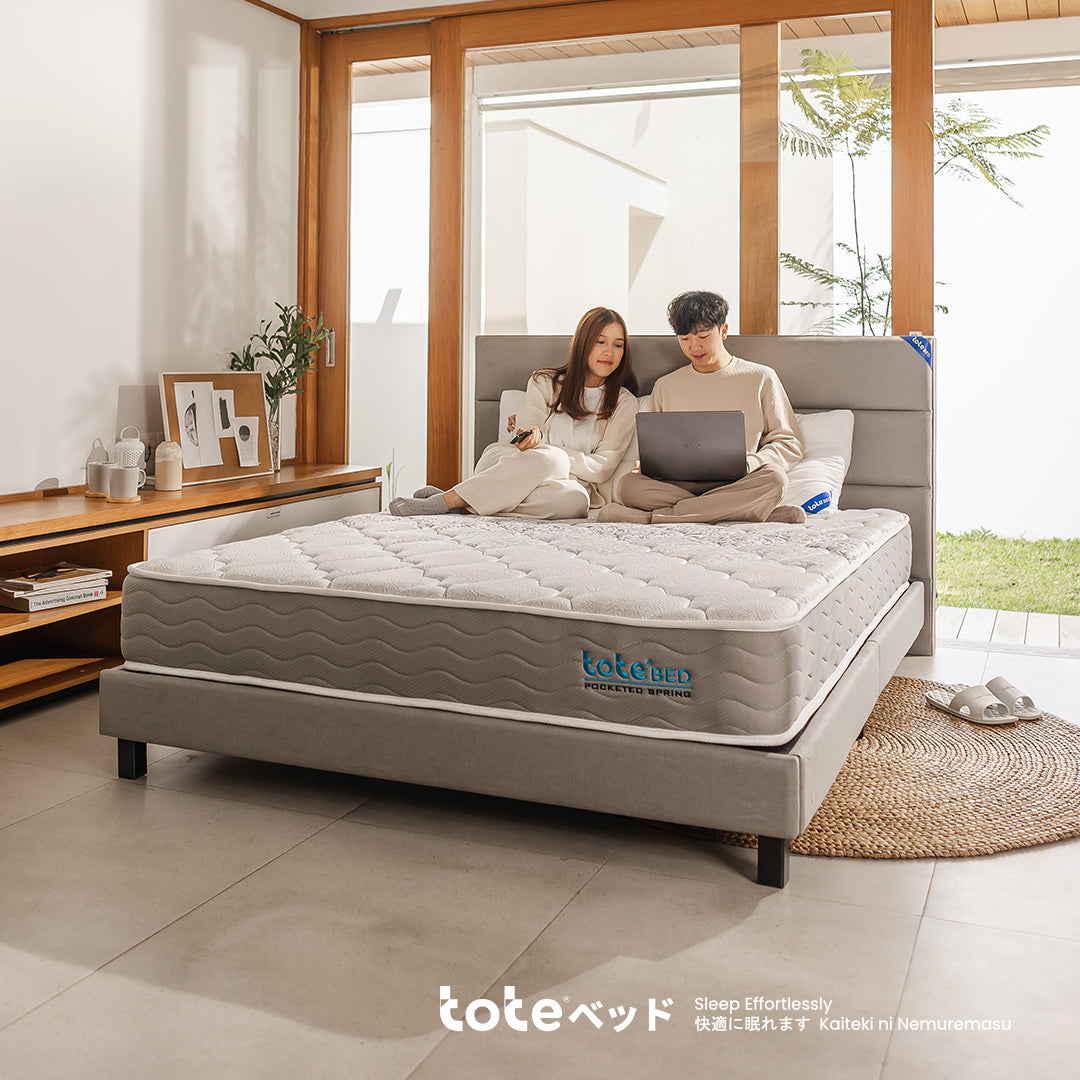 Bed Set Tote Bed (Divan Headboard + Kasur Pocketed Spring) 120 x 200