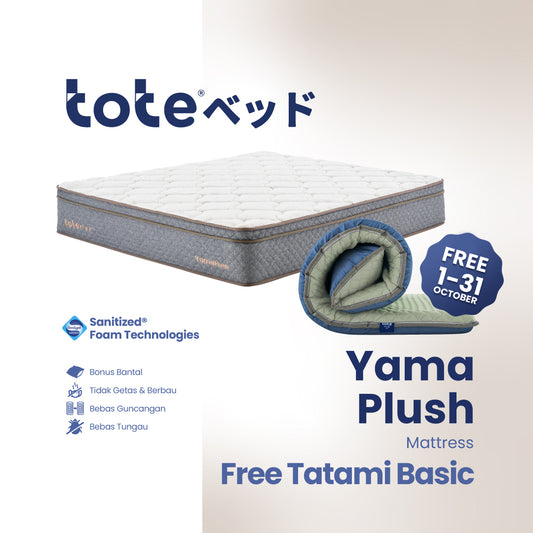 Tote Yama Plush | Kasur Pocket Spring Bed Vacuum Dalam Box (Double Size)