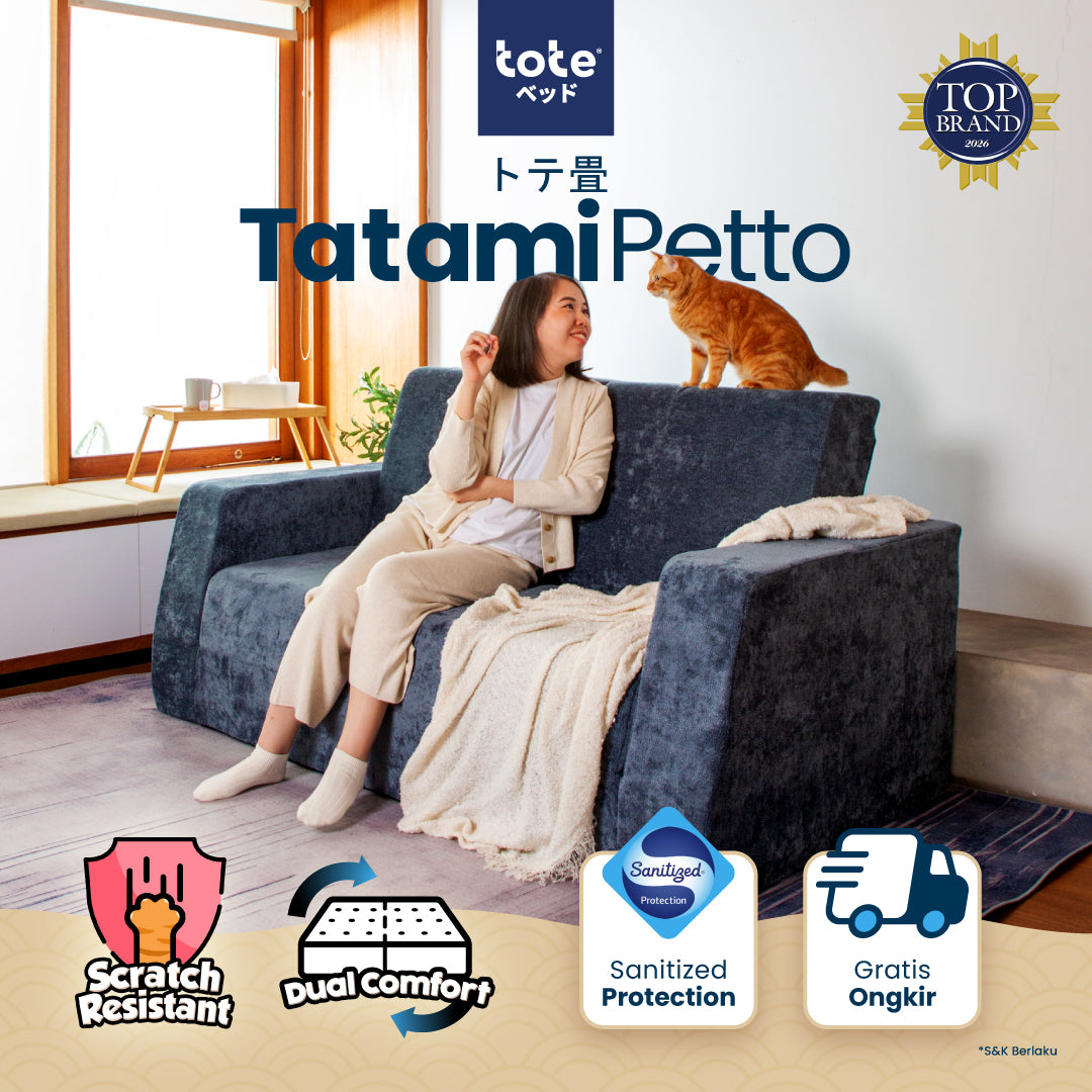 Tote Tatami Petto | Pet Friendly Sofa Tahan Cakaran Kucing