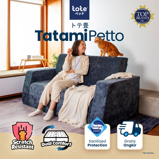 Tote Tatami Petto | Pet Friendly Sofa Tahan Cakaran Kucing