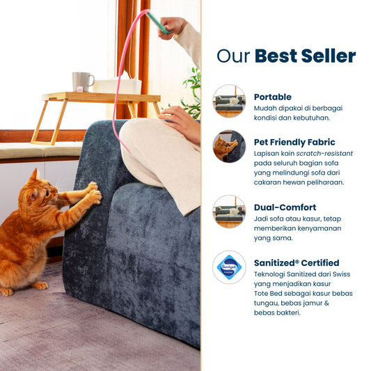 Tote Tatami Petto | Pet Friendly Sofa Tahan Cakaran Kucing