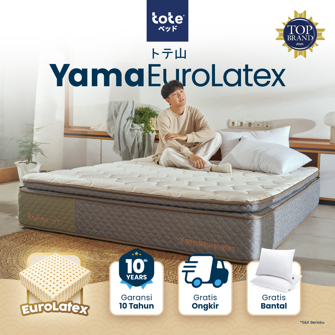 Tote Yama EuroLatex | Kasur Pocket Spring Bed Pillow Top Vacuum Dalam Box