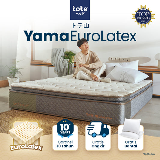 Tote Yama EuroLatex | Kasur Pocket Spring Bed Pillow Top Vacuum Dalam Box