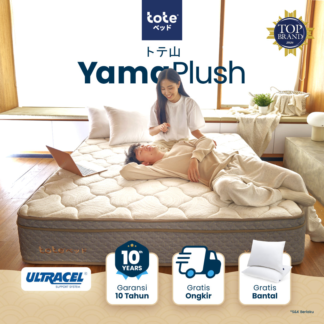 Tote Yama Plush | Kasur Pocket Spring Bed Plush Top Vacuum Dalam Box