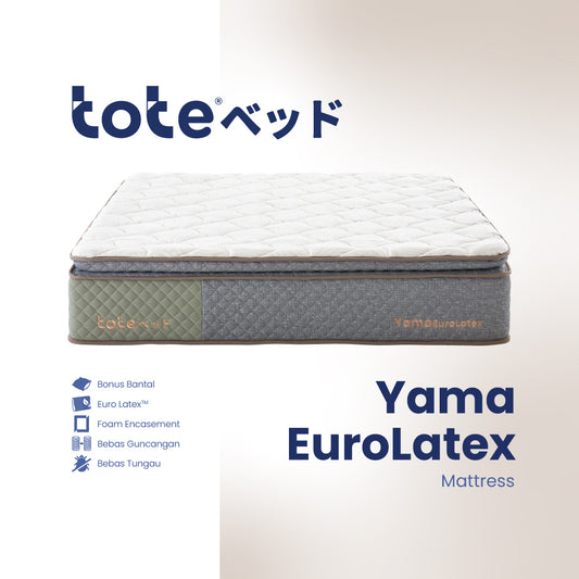 Tote Yama Euro Latex | Kasur Pocket Spring Bed Vacuum Dalam Box (Double Size)