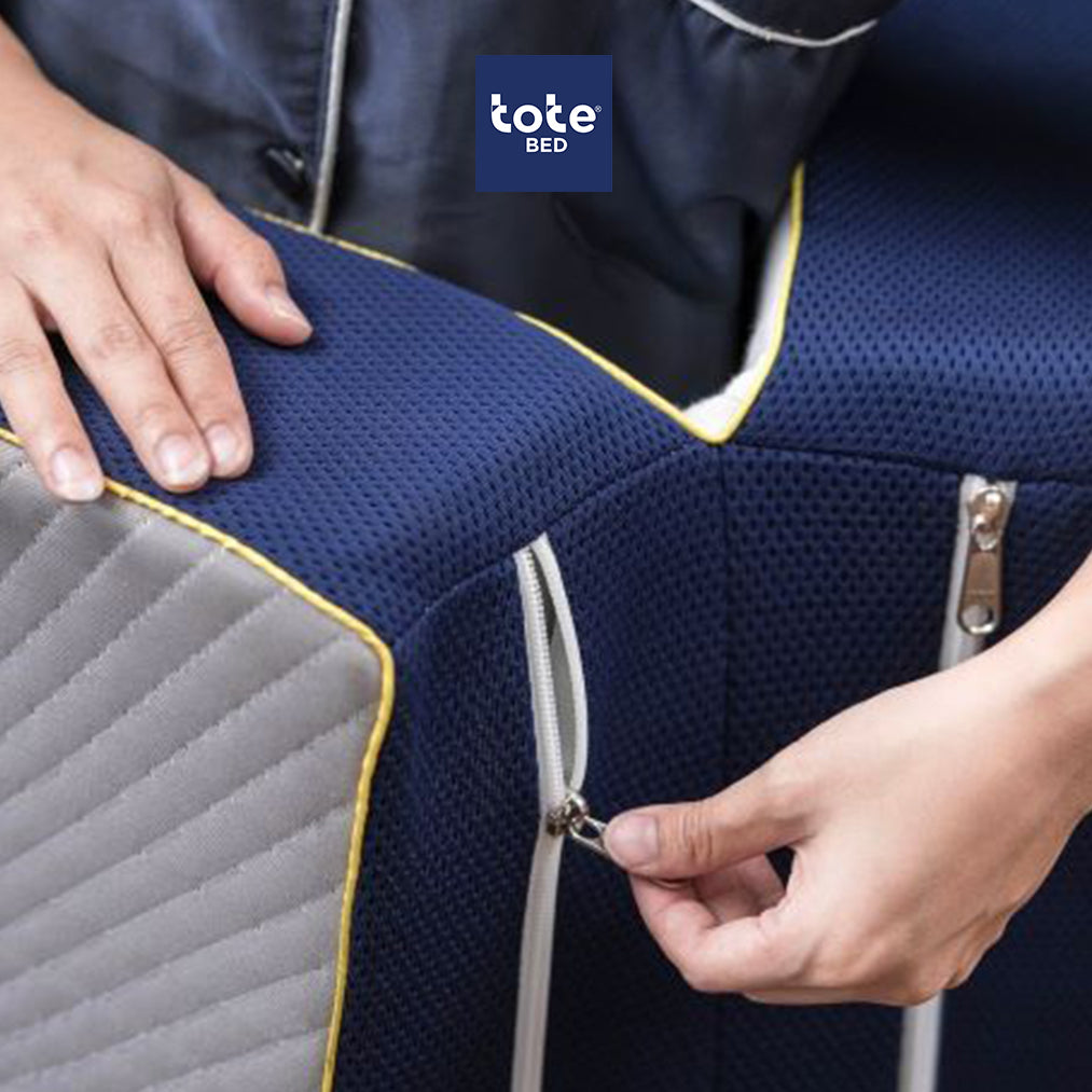 kasur lipat totebed dengan zipper